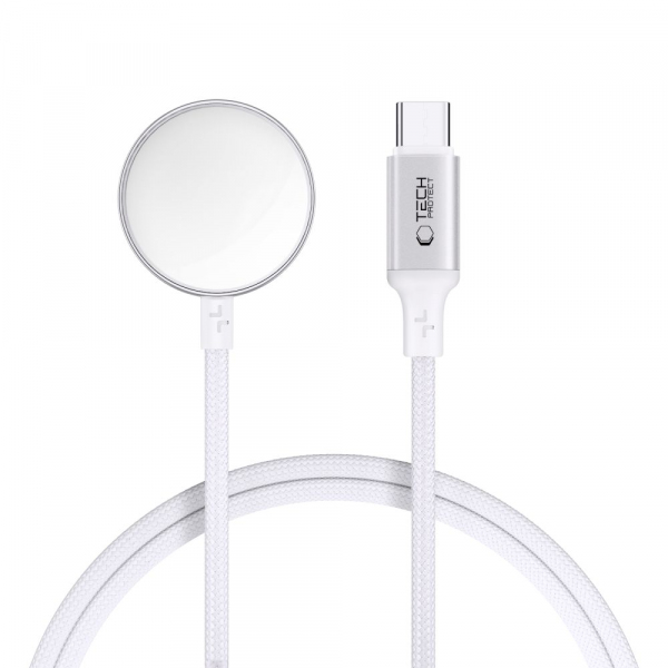  MC02 Ultraboost C Charging Cable Tech-Protect for Apple Watch Series, USB-C, White 