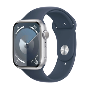 Watch Apple Watch Series 9 GPS 41mm Silver Aluminium Case with Sport Band M/L - Storm Blue