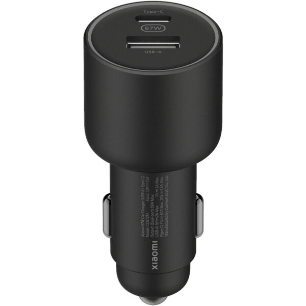 Car Charger Xiaomi, 67W, 3A, 1 x USB-A - 1 x USB-C, Black BHR6814GL