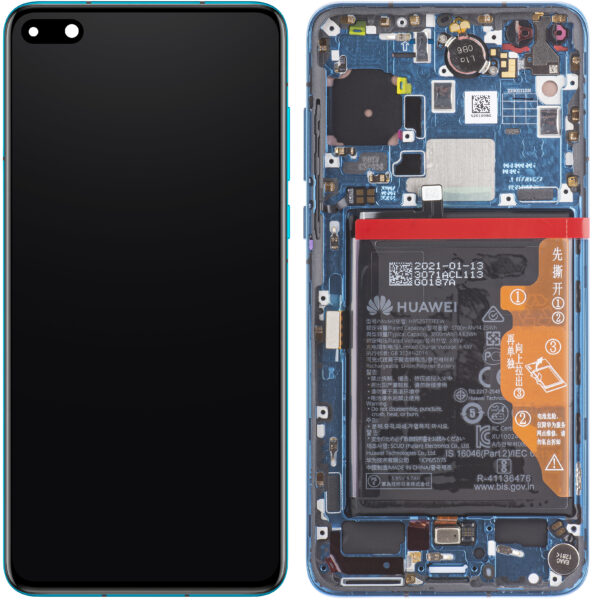 LCD Display Module for Huawei P40, with Battery, Deepsea Blue