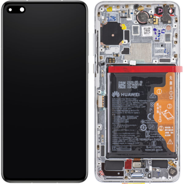 LCD Display Module for Huawei P40, with Battery, Ice White