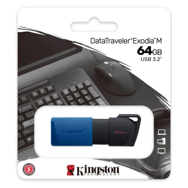 USB-A 3.2 FlashDrive Kingston DT Exodia M, 64Gb DTXM/64GB