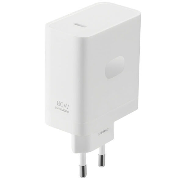 Wall Charger OnePlus SuperVOOC, 80W, 7.3A, 1 x USB-C, with USB-C Cable, White 5461100248