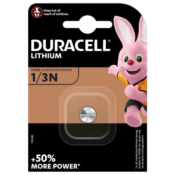 (1 Confezione) Duracell Spec. Batterie 1pz 1/3N 2L76/CR1/3N/CR11108