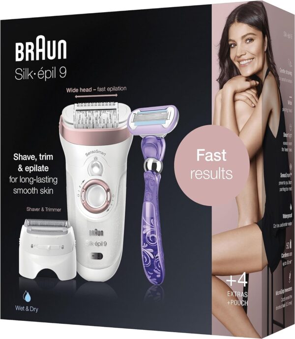 BRAUN EPILATORE ELETTRICO SILK-ÉPIL 9 SE9870 - immagine 2