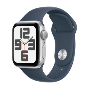 Watch Apple Watch SE2 (2023) GPS 40mm Silver Aluminium Case with Sport Band M/L - Storm Blue