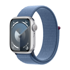 Watch Apple Watch Series 9 GPS 41mm Silver Aluminium Case with Sport Loop - Winter Blue