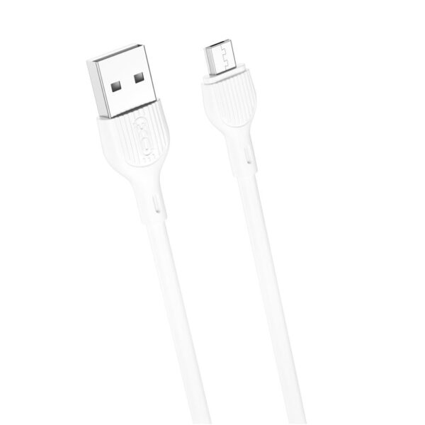 Cable USB XO NB200 - microUSB 1m 2.1A white 6920680878130