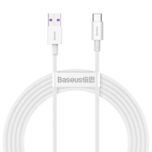 Cable USB Baseus Type C 66 W 6A 2 m (CATYS-A02) white 6953156205529