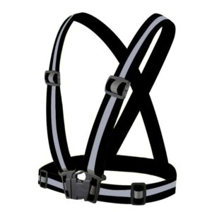 Reflective adjustable harness for bicycle, motor or running black 9111201928763