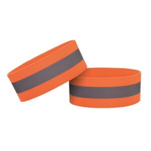 Reflective strap armband velcro 4cm orange 9111201933569