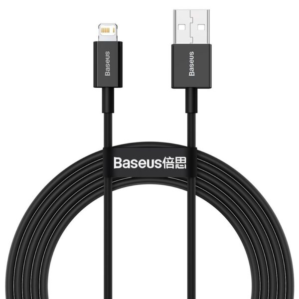 Cable USB Baseus 2.4 A 2 m (CALYS-C01) black 6953156205451