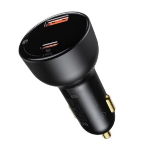 Car charger Baseus Superme USB/ USB Type C 100W PPS Quick Charge Power Delivery (CCZX-01) black 6953156206717