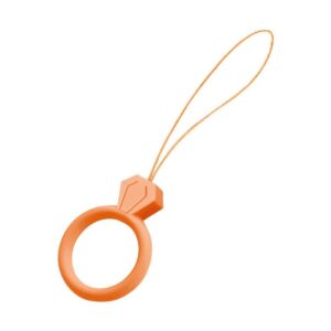 Silicone phone strap diamond ring orange 9111201936935