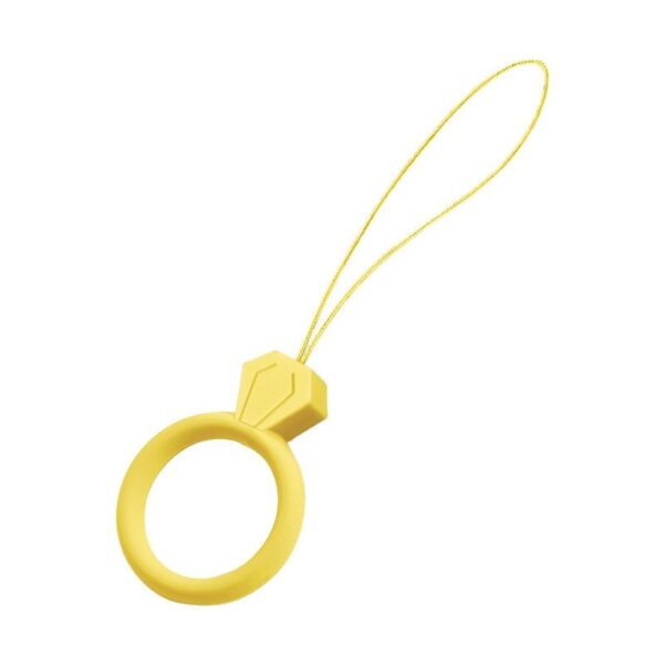 Silicone phone strap diamond ring yellow 9111201936959