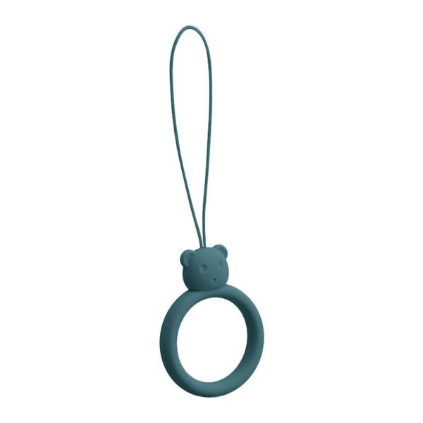 Silicone phone strap bear ring green 9111201937185