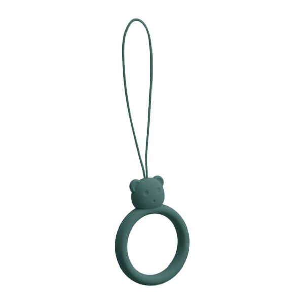 Silicone phone strap bear ring dark green 9111201937222