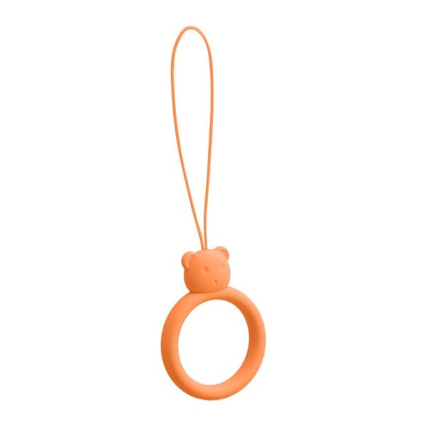 Silicone phone strap bear ring orange 9111201937239