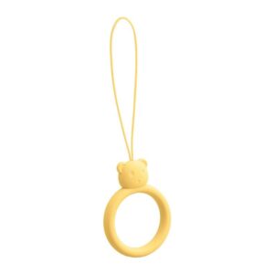 Silicone phone strap bear ring yellow 9111201937291