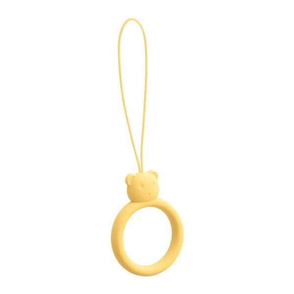 Silicone phone strap bear ring yellow 9111201937291