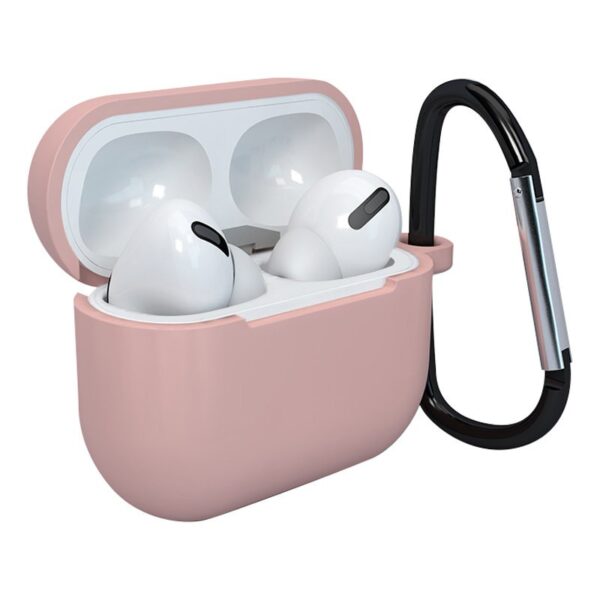 AirPods 3 silicone case with a carabiner pink 9145576230732