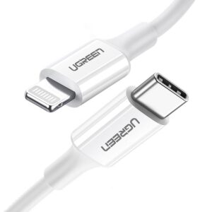 Cable MFi Ugreen USB Type C - Lightning 3A 1.5 m (US171) white 6957303867486