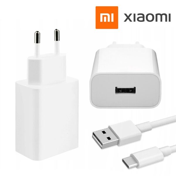 Travel charger Xiaomi MDY-10-EF 18W + Type-C cable white BULK