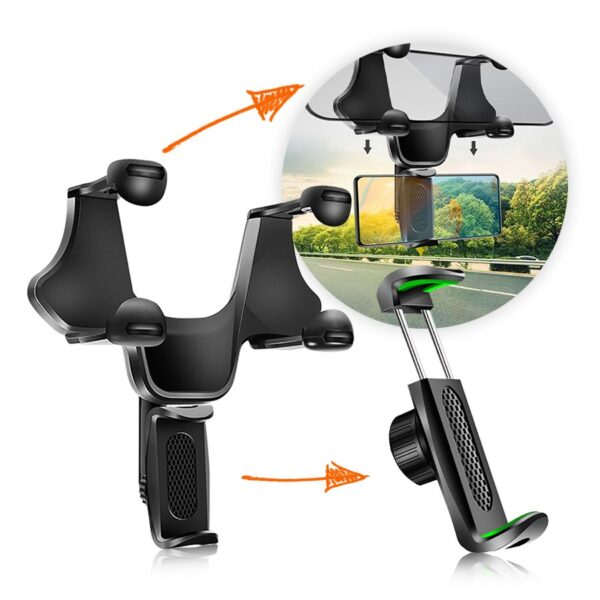 Universal mirror car holder for mobile phones 50-94mm