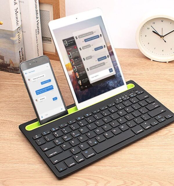 Wireless keyboard compatible with tablet, mobile phone black