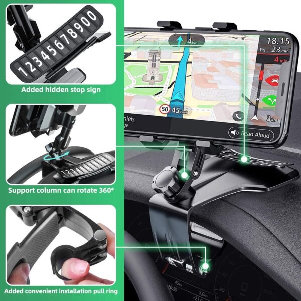 360 degree car dashboard holder