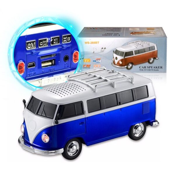 Mini bus bluetooth speaker blue