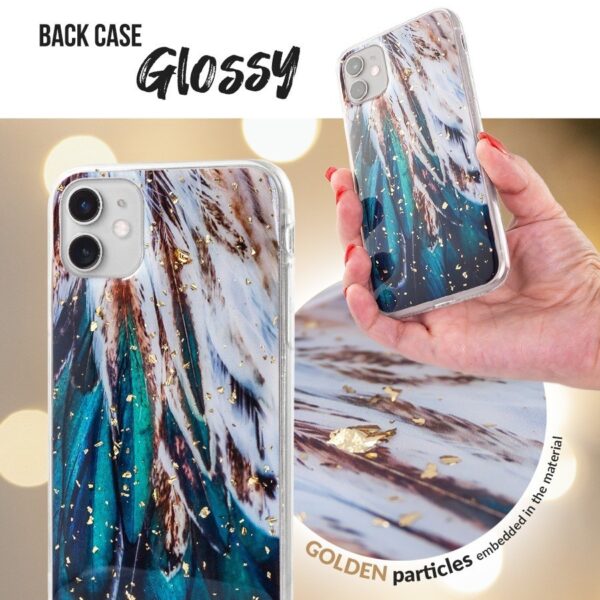 BACK CASE GLOSSY Samsung Galaxy S22 feathers 5900495983091