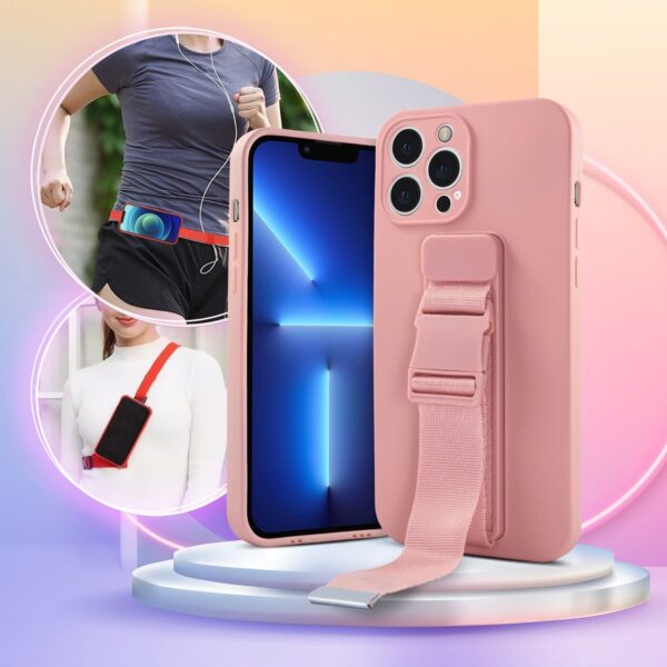 Gel Strap Case iPhone XS Max pink 9145576217368