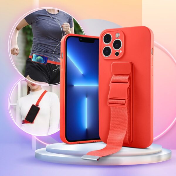 Gel Strap Case iPhone XS Max red 9145576217344