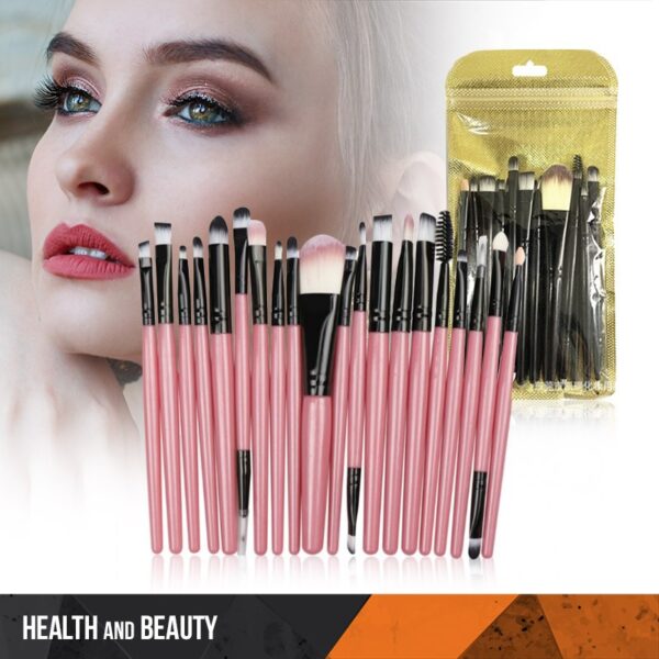 Makeup brushes 20pcs pink