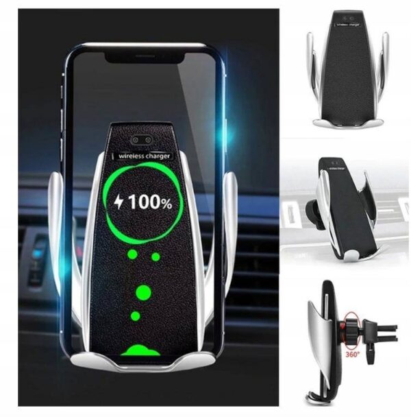 Car holder with smart QI induction charger