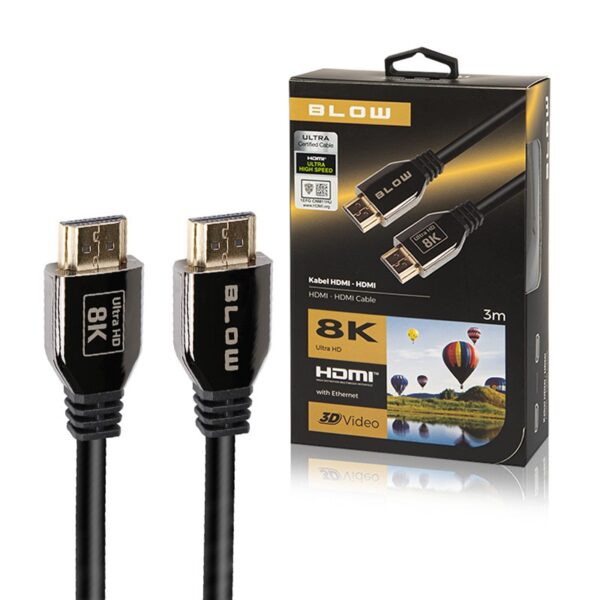 Cable BLOW HDMI - HDMI PREMIUM 3m 8K 2.1V blister