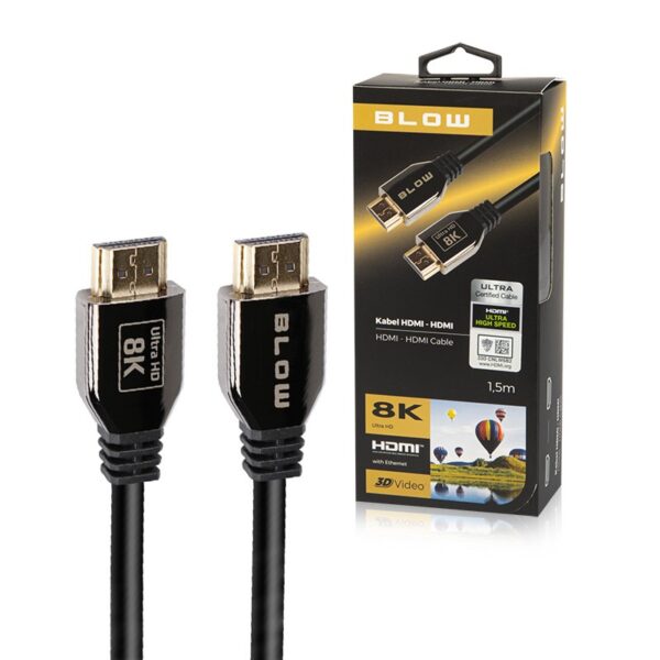 Cable BLOW HDMI - HDMI PREMIUM 1,5m 8K 2.1V blister