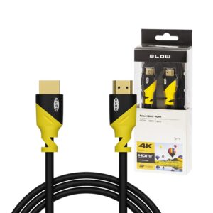 Cable BLOW HDMI - HDMI 5m 4k blister yellow