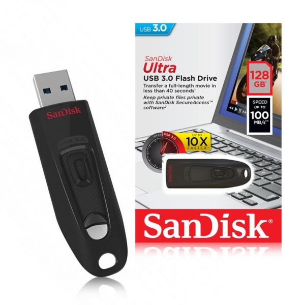 Pendrive SanDisk 128GB USB 3.0 Cruzer Ultra 619659113568