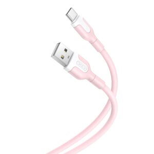 Cable XO NB212 USB - USB-C 1.0 m 2.1A pink 6920680827725