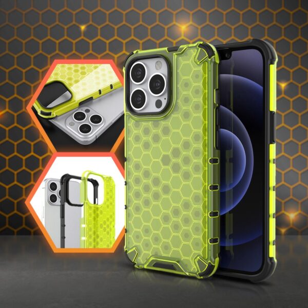 Back Case Honeycomb iPhone 13 Pro green 9145576213308