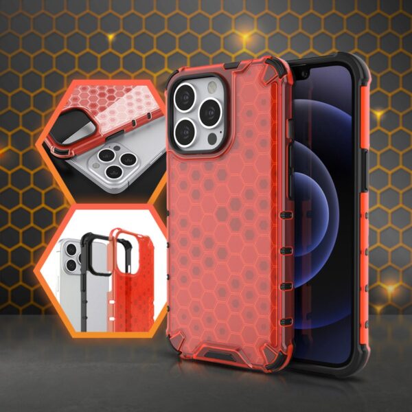 Back Case Honeycomb iPhone 13 Pro red 9145576213315