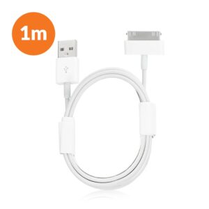 USB Cable iPhone 30-pin (iPhone 4) 1A C606 1m white 5903396087882