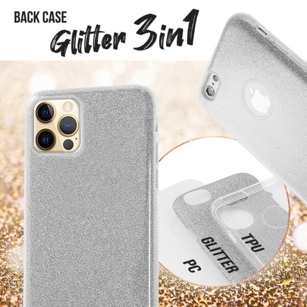 BACK CASE GLITTER 3IN1 Samsung A33 5G silver 5900495985477