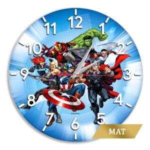 Matt Wall Clock Avengers 002 blue