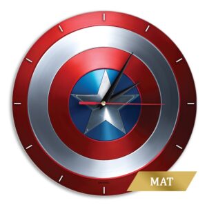 Matt Wall Clock Captain America 001 red