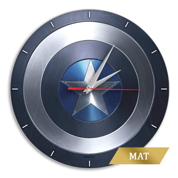 Matt Wall Clock Captain America 001 blue