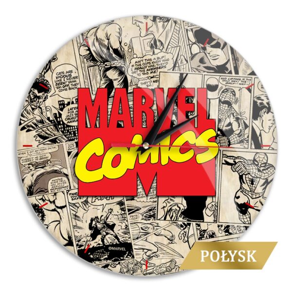 Glossy Wall Clock Marvel 001