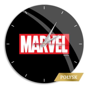 Glossy Wall Clock Marvel 002 black